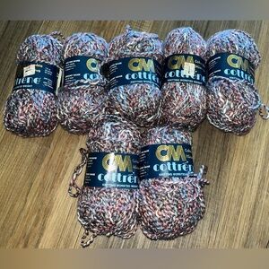 Vintage Columbia Minerva Cottrene Worsted Weight Yarn Bonaire Lot of 7 Skeins